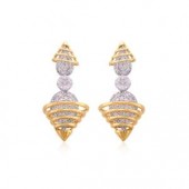 Designer Earrings with Certified Diamonds in 18k Yellow Gold - ER1083P